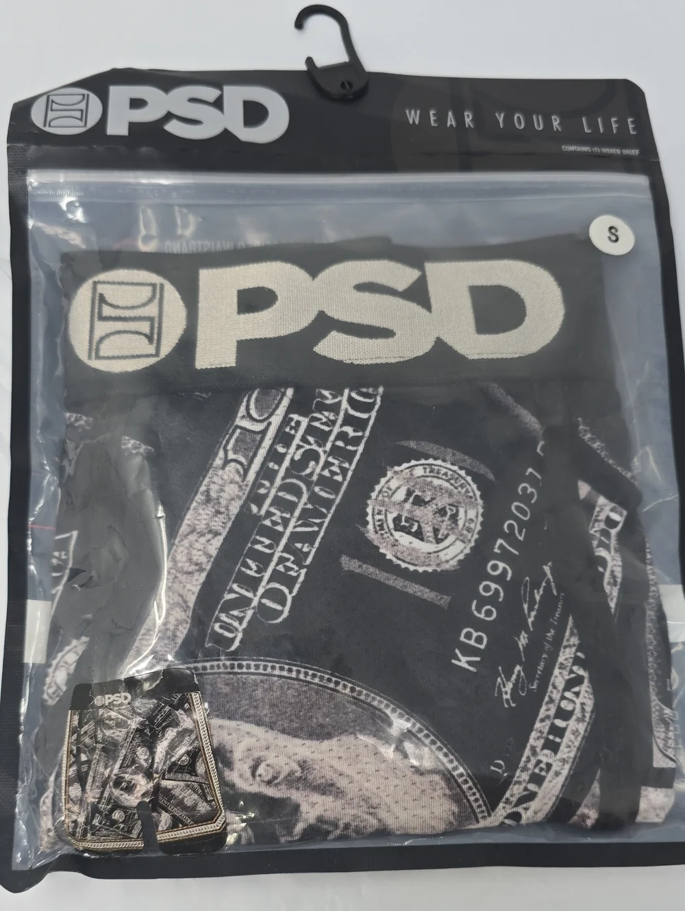 PSD Men’s Black & White Money Print Boxer Briefs